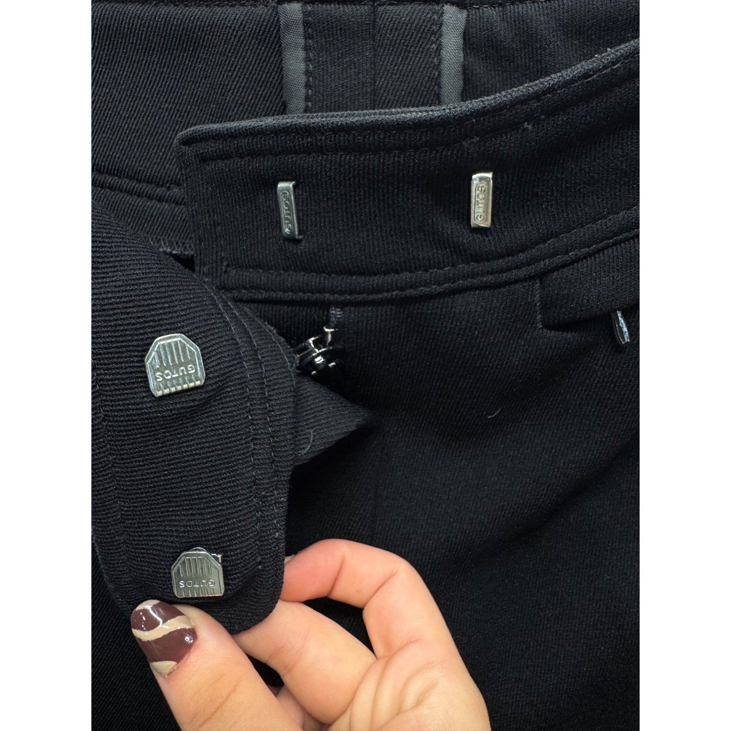 Black Equestrian Riding Pants With Stirrup Foot Design By Sonar 206B
