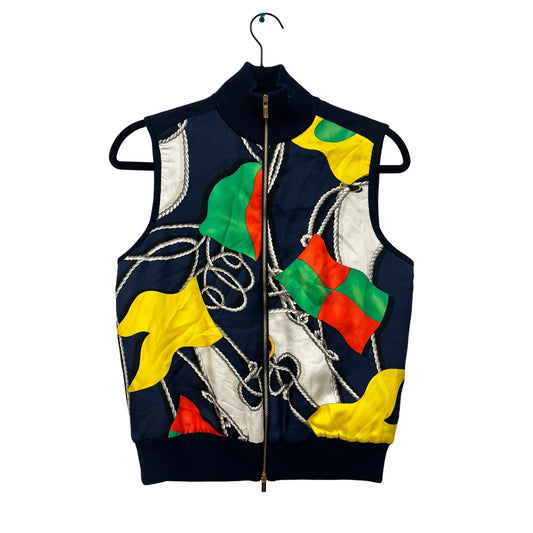 Women’s Ralph Lauren Silk Nautical Full Zip Vest #2993