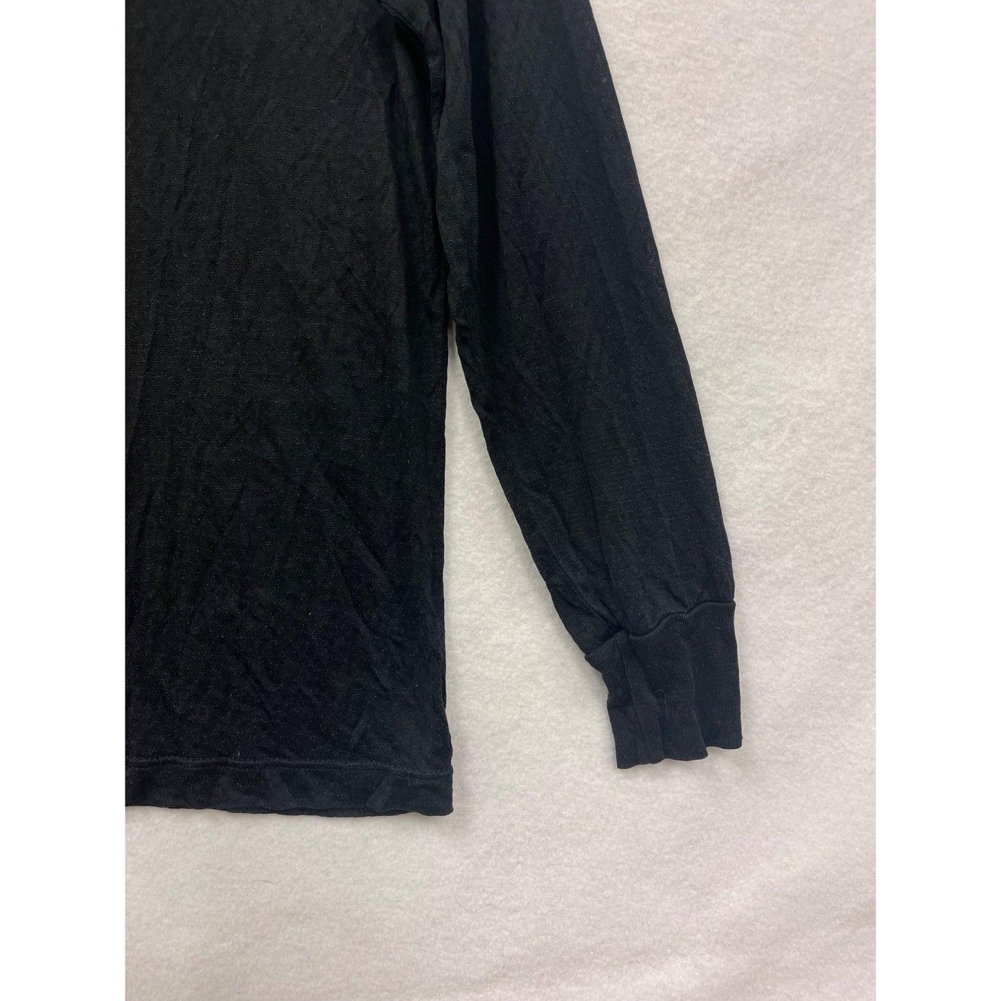 Guide Gear Womens Sheer Black Long Sleeve Top Medium 100% Silk #6804
