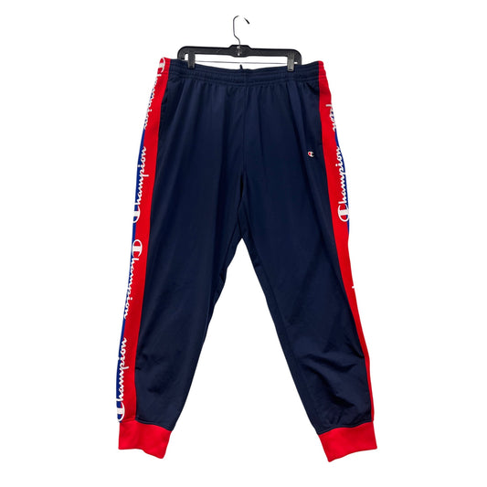 Champion Navy & Red Track Pants With Side Logo Taping 3XL #8132