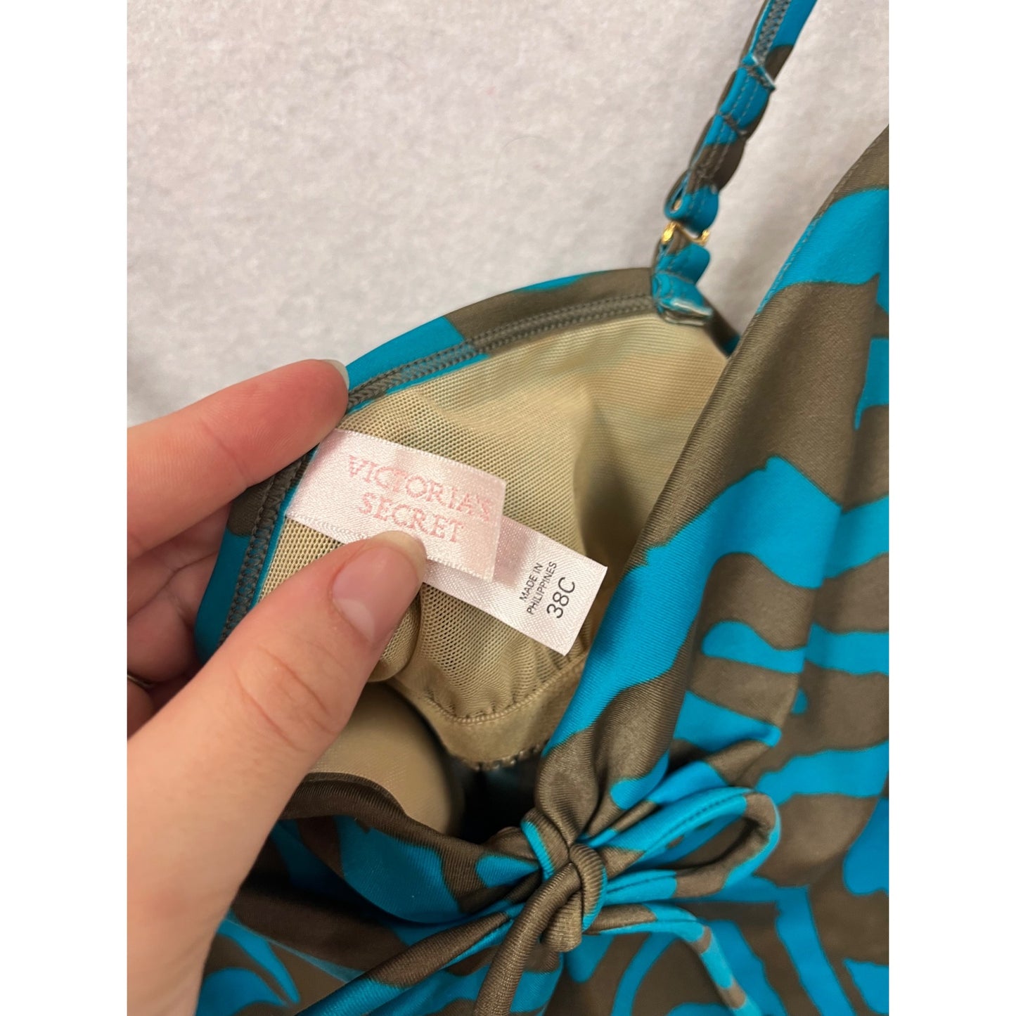 Victorias Secret  Zebra Print Swim Set 38C/L #50A