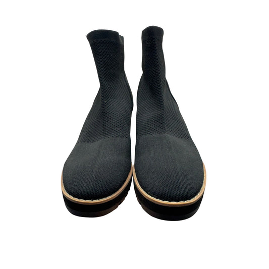 Annie Klein Black Wedge Ankle Boots Size 7.5 #349B
