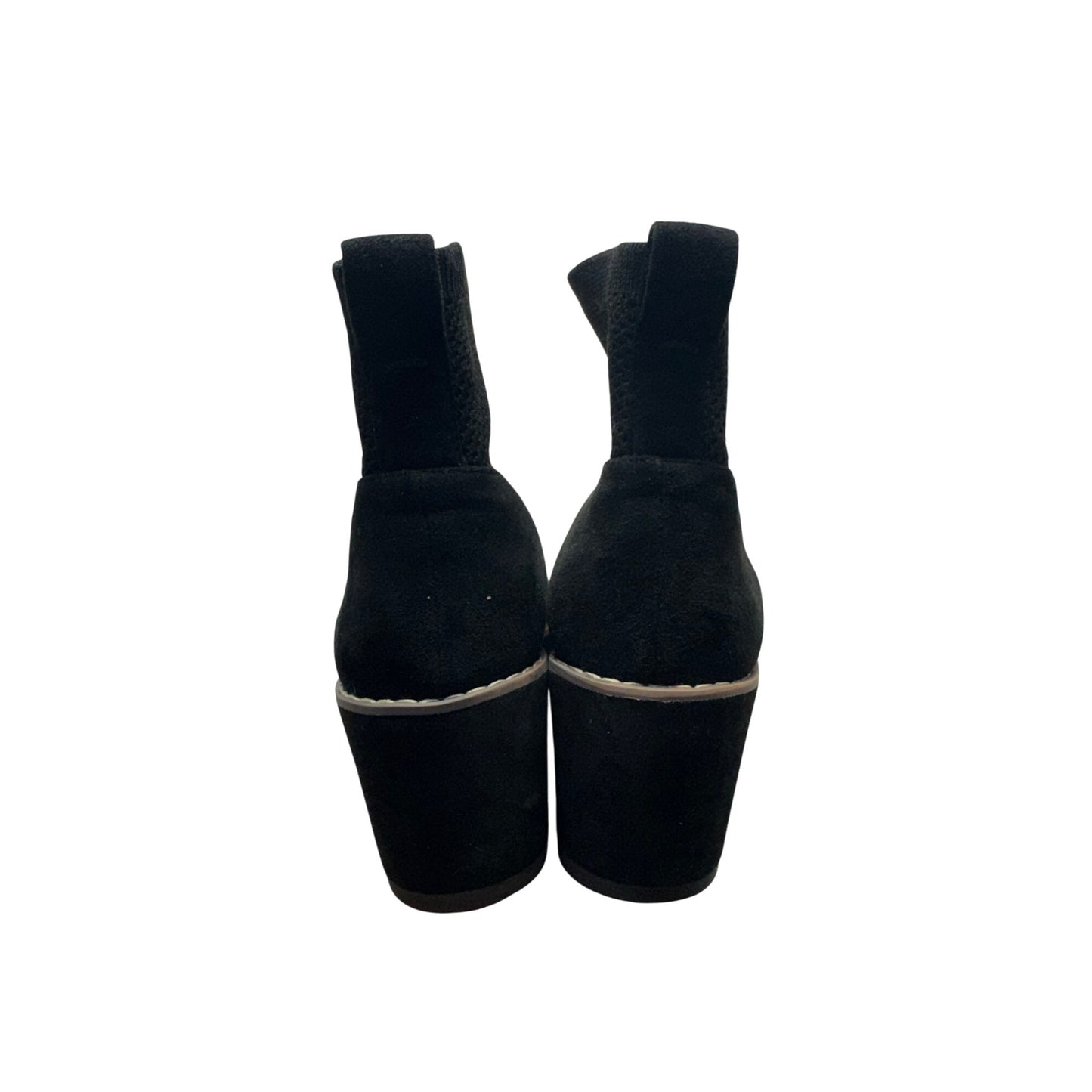 Annie Klein Black Wedge Ankle Boots Size 7.5 #349B