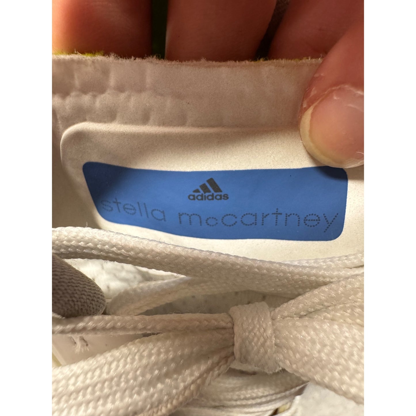 Adidas Stella McCartney Barricade Tennis Shoes White Blue Green Size 8.5 #9791
