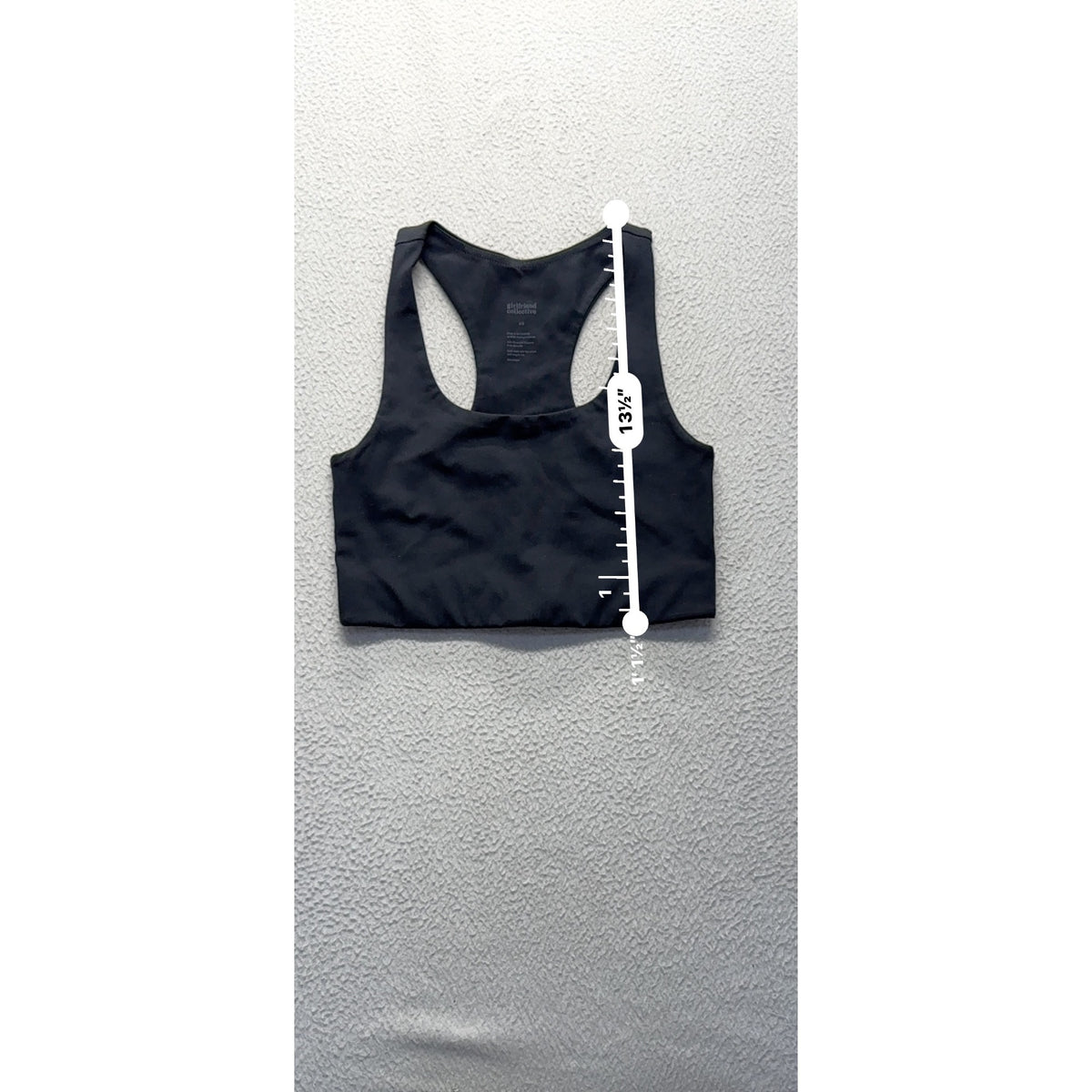 Girlfriend Collective Black Racerback Sports Bra XS Recycled Polyester #9734