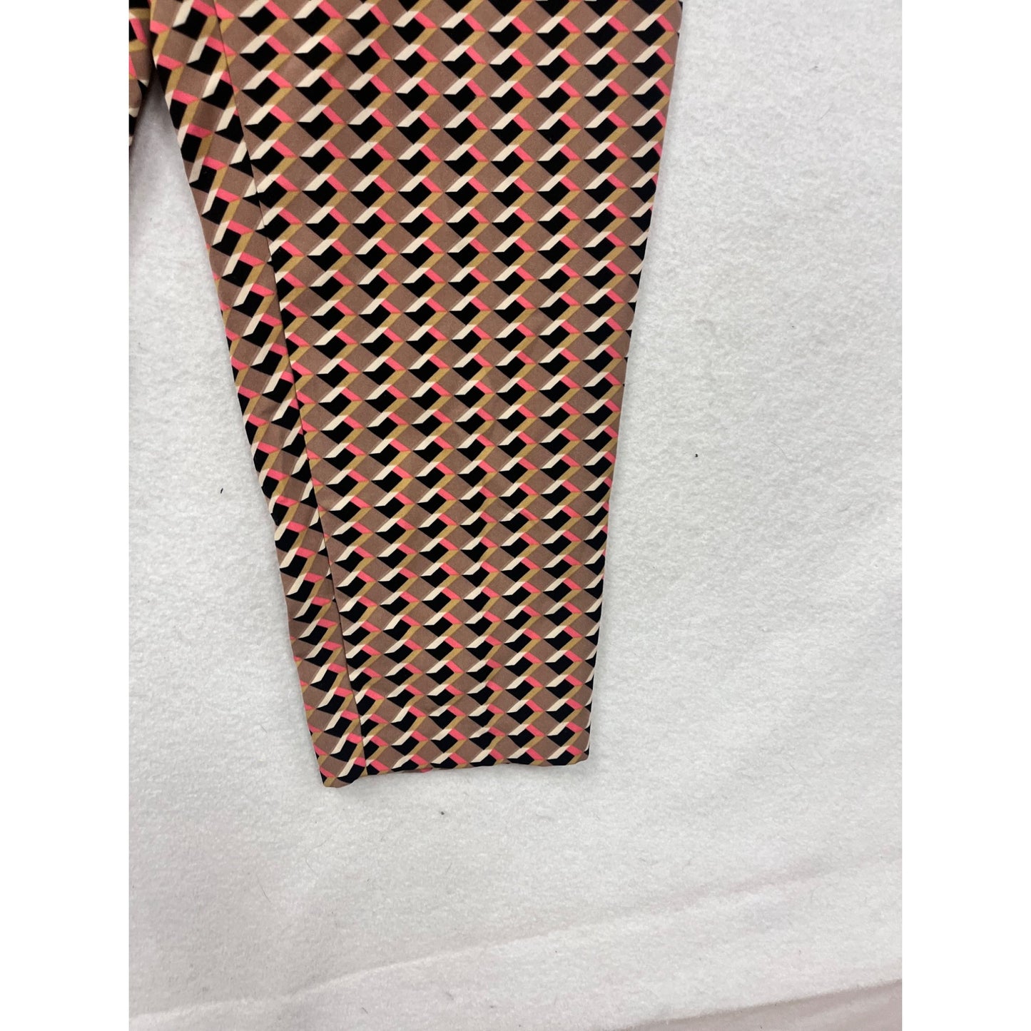 Geometric Print XL Trousers with Belt #8462