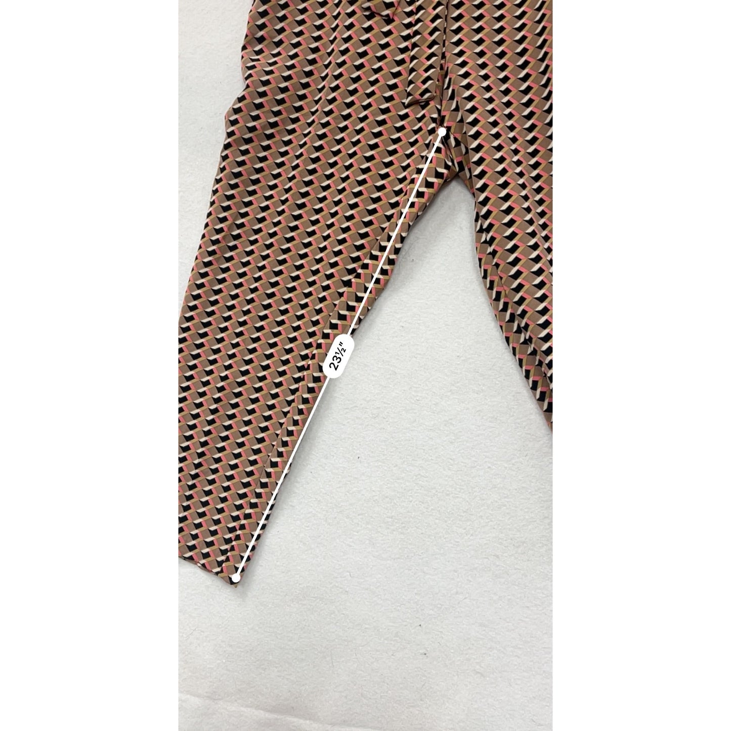 Geometric Print XL Trousers with Belt #8462
