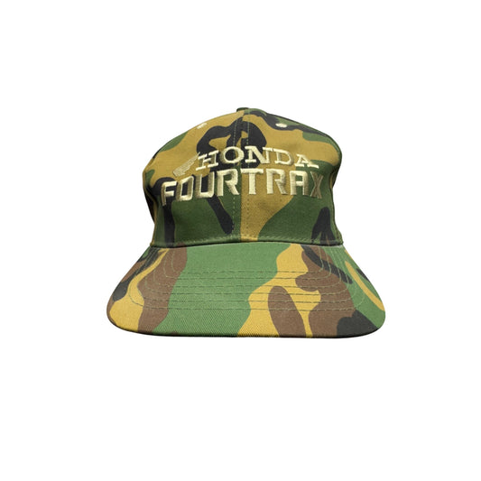 Vintage Honda FourTrax Camouflage Snapback Hat One Size Cotton Adjustable #9695