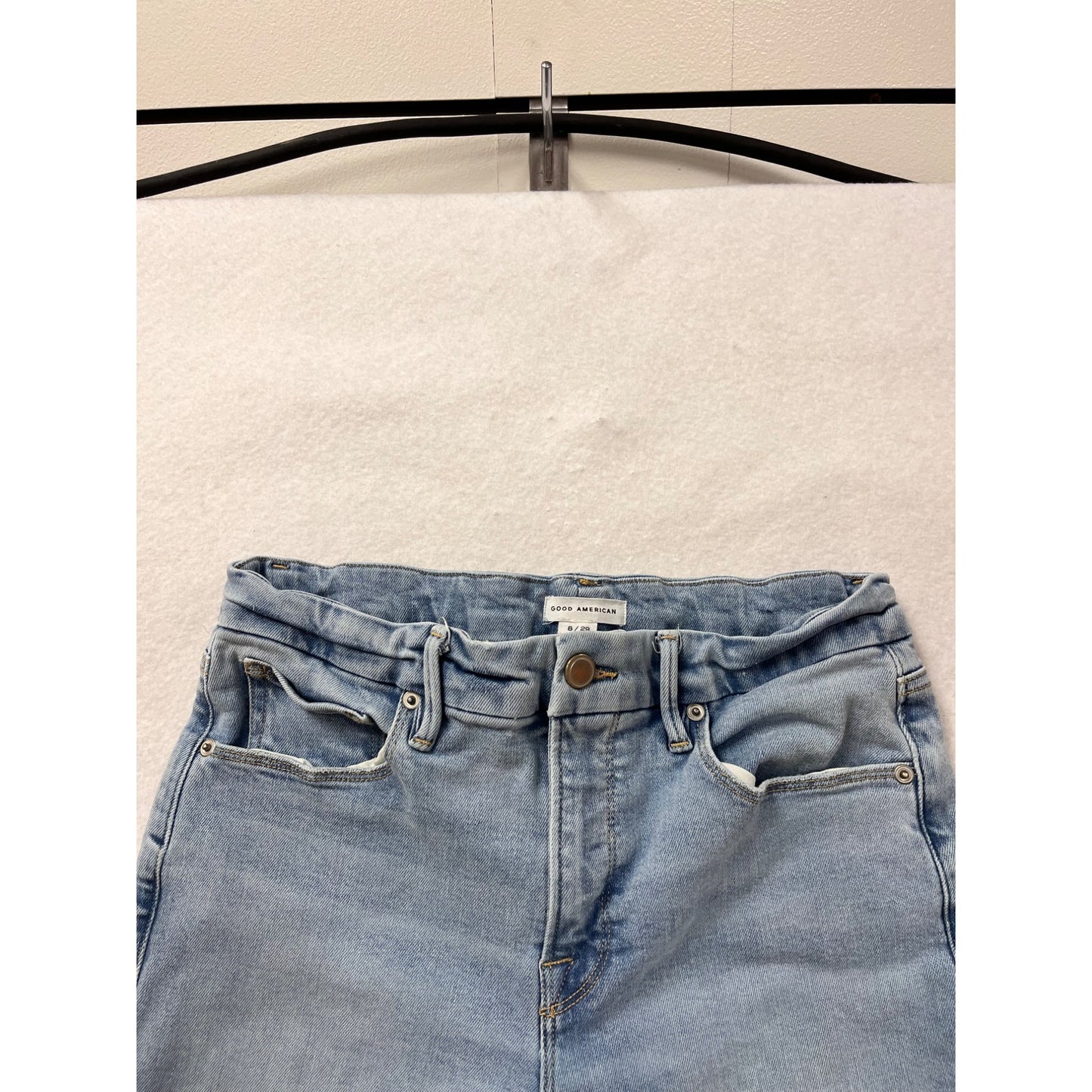 Good American Flare Jeans Size 8/29 Light Wash #8774