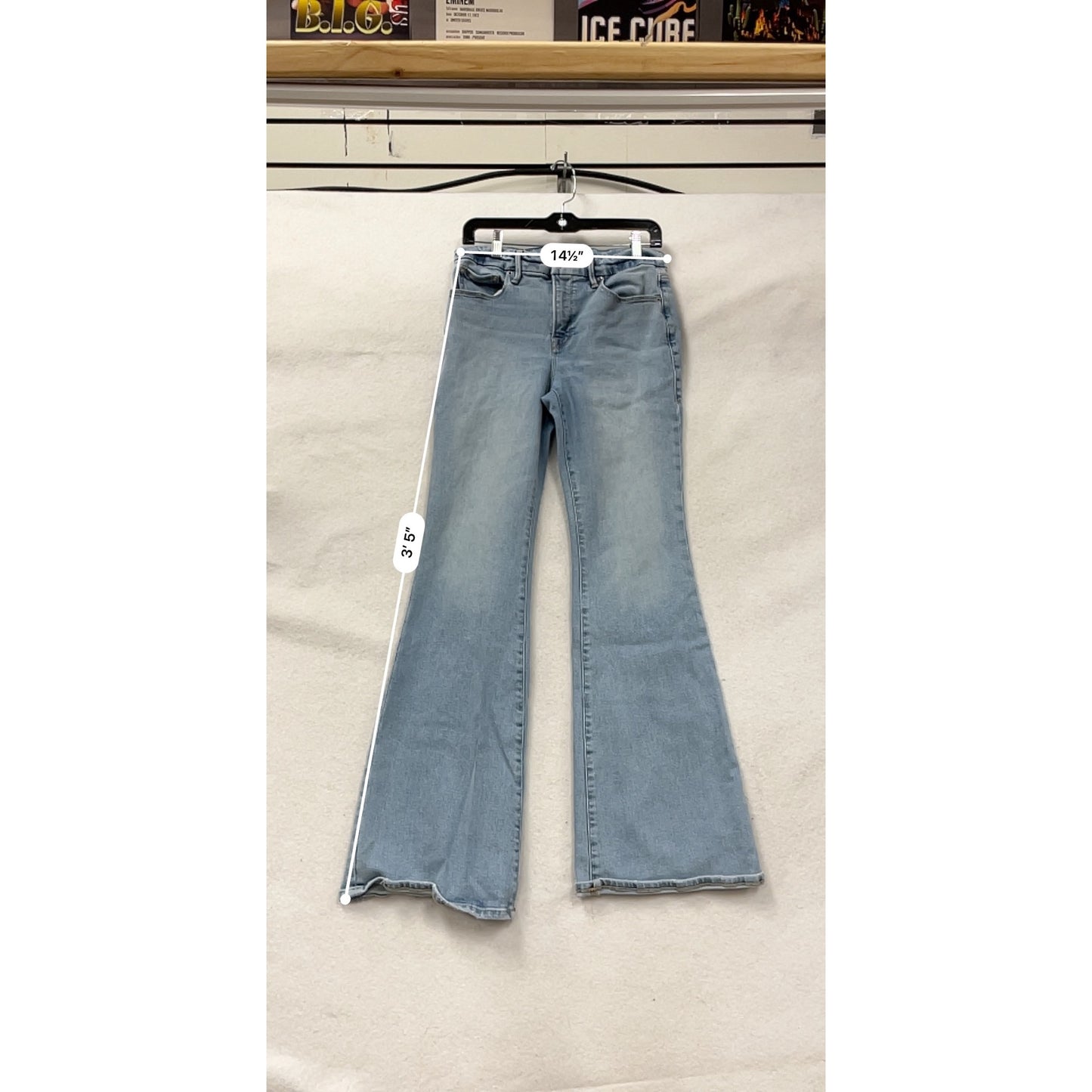 Good American Flare Jeans Size 8/29 Light Wash #8774