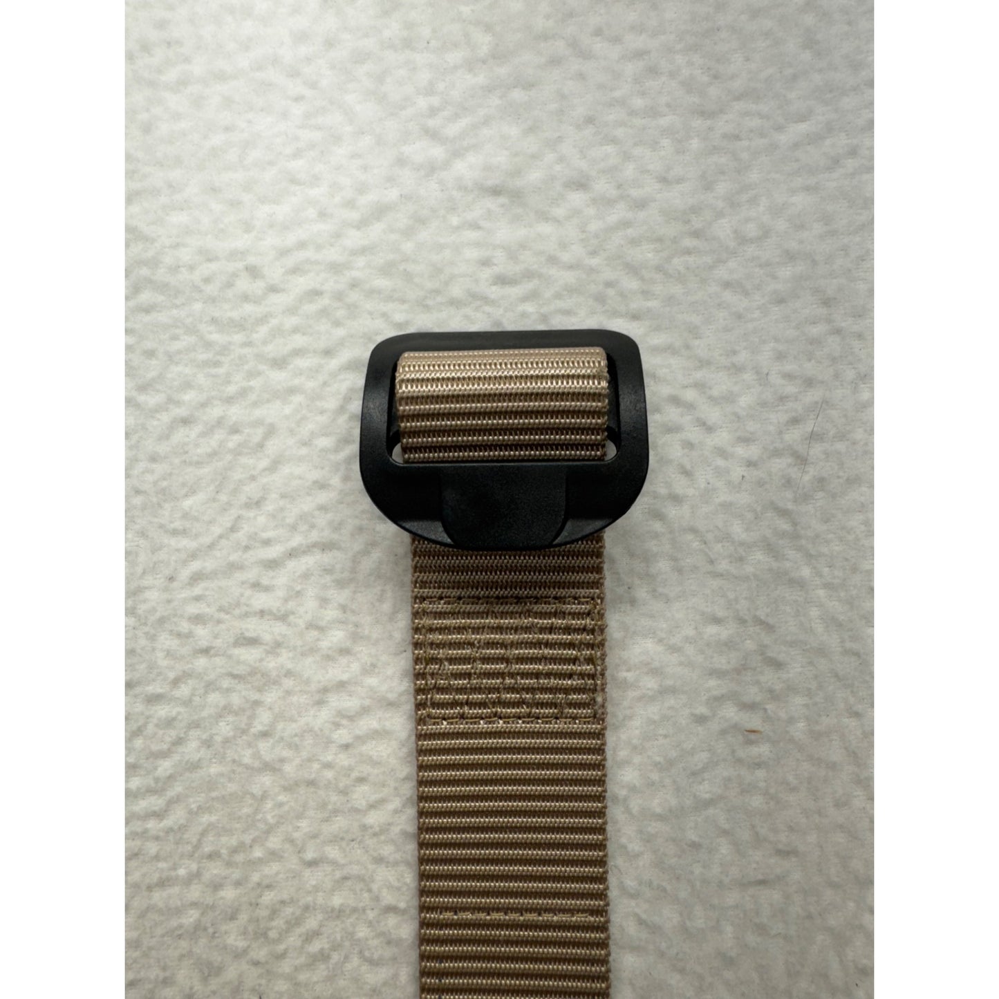 Unisex Tan Adjustable Nylon Belt W/ Black Buckle Durable & Lightweight #9964
