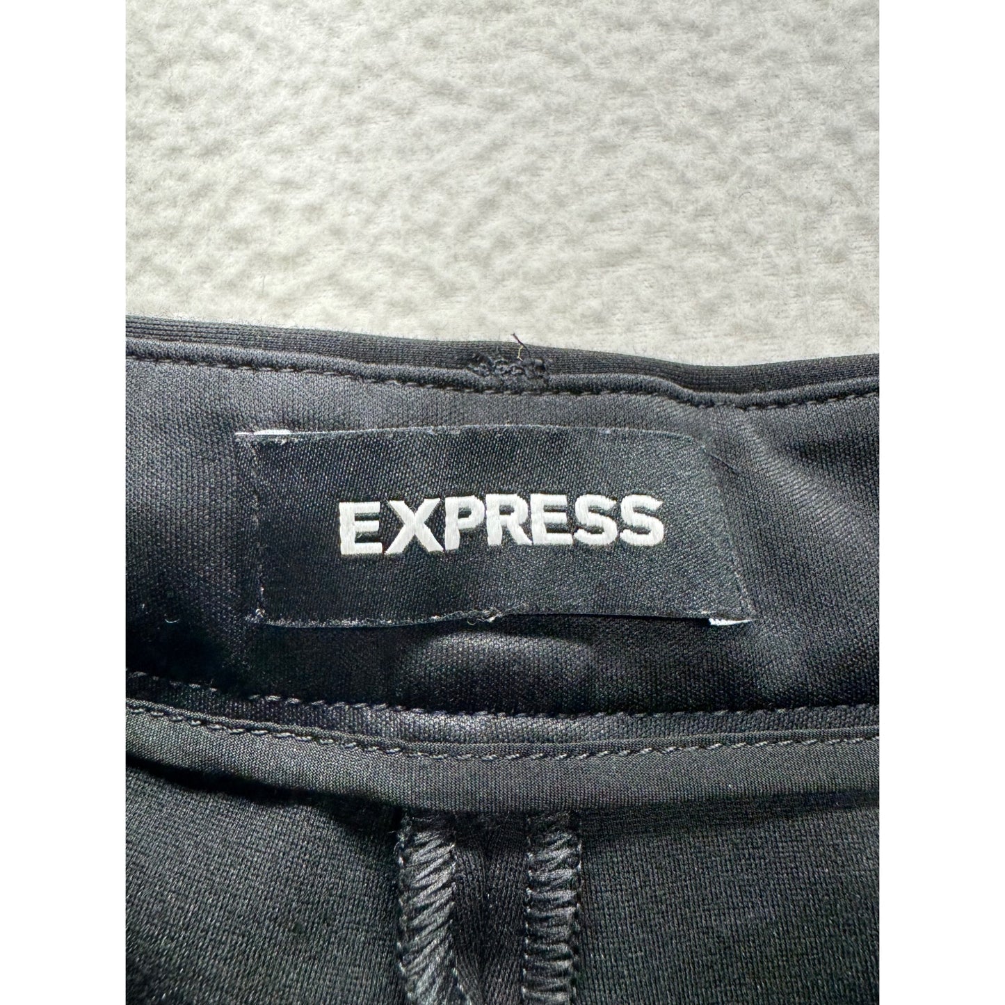 Express Skinny Mid Rise Pants Blue & White Side Stripes Stretch Fabric #9269