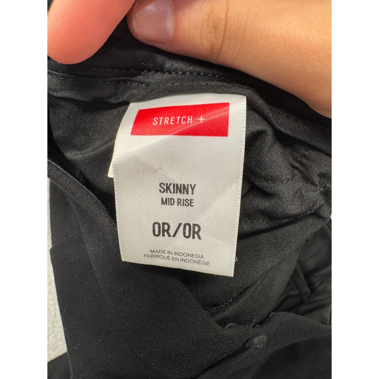 Express Skinny Mid Rise Pants Blue & White Side Stripes Stretch Fabric #9269