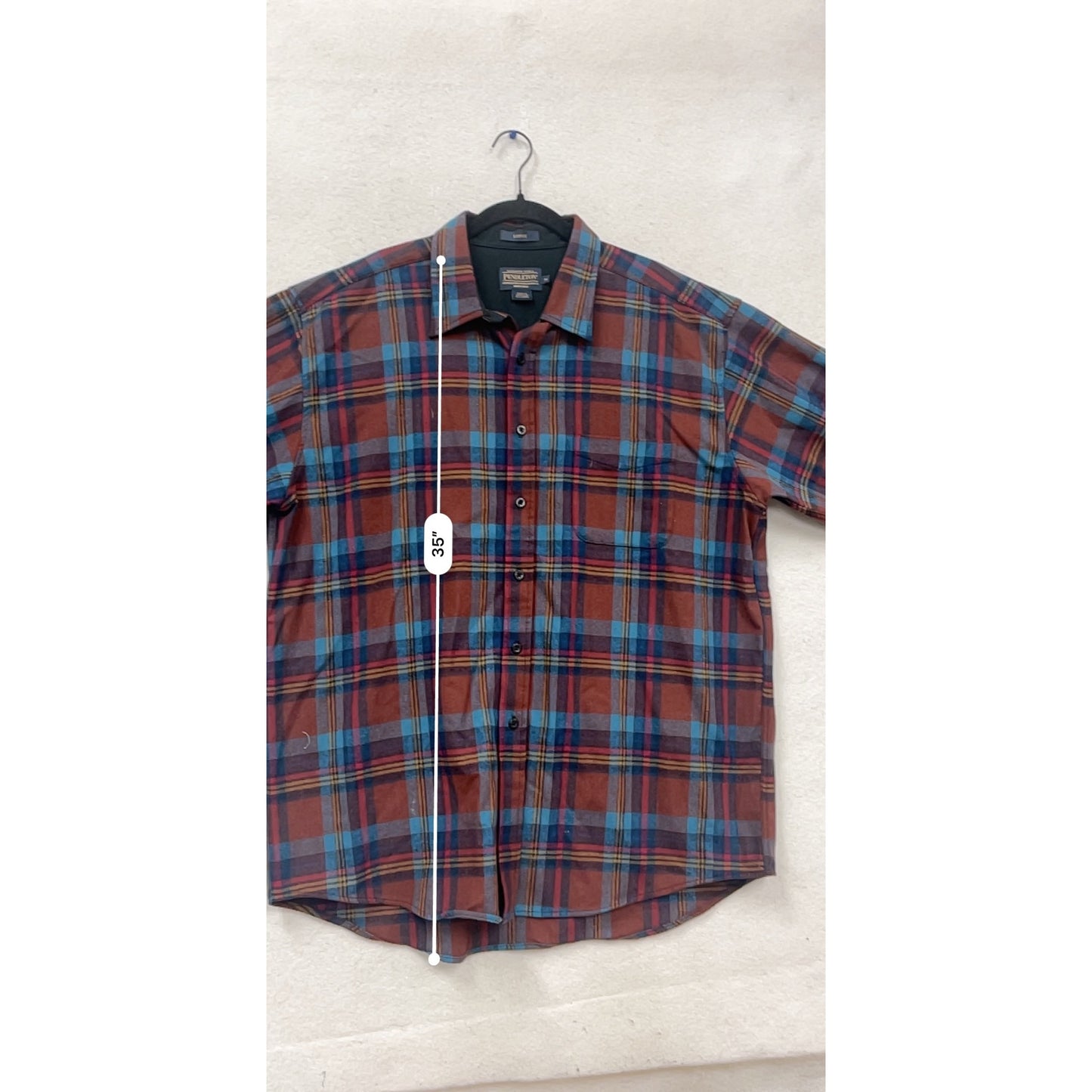 Pendleton XL Plaid Flannel Shirt Long Sleeve #837A