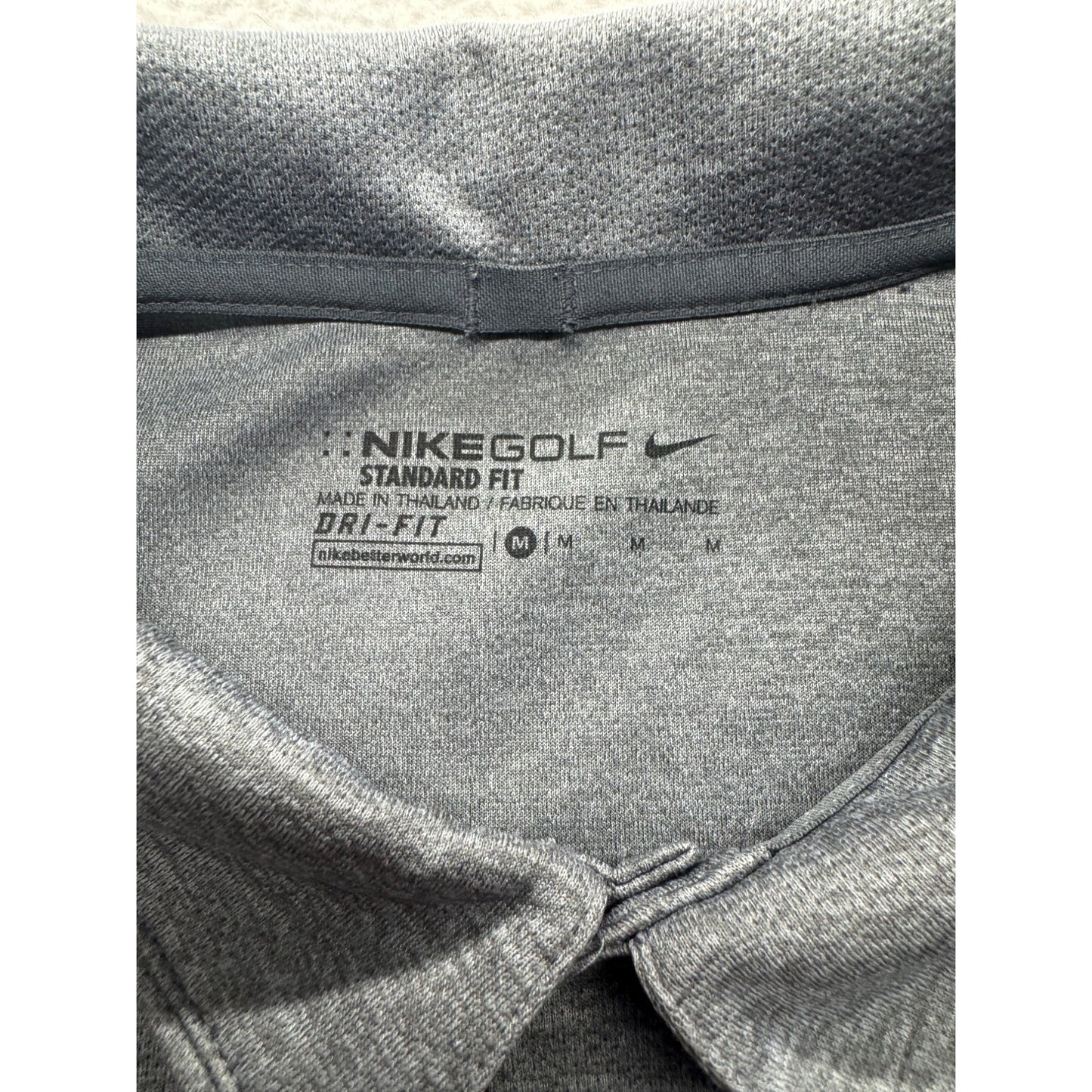 Nike Golf Gray Polo Shirt with Sugar Lake Logo #7869