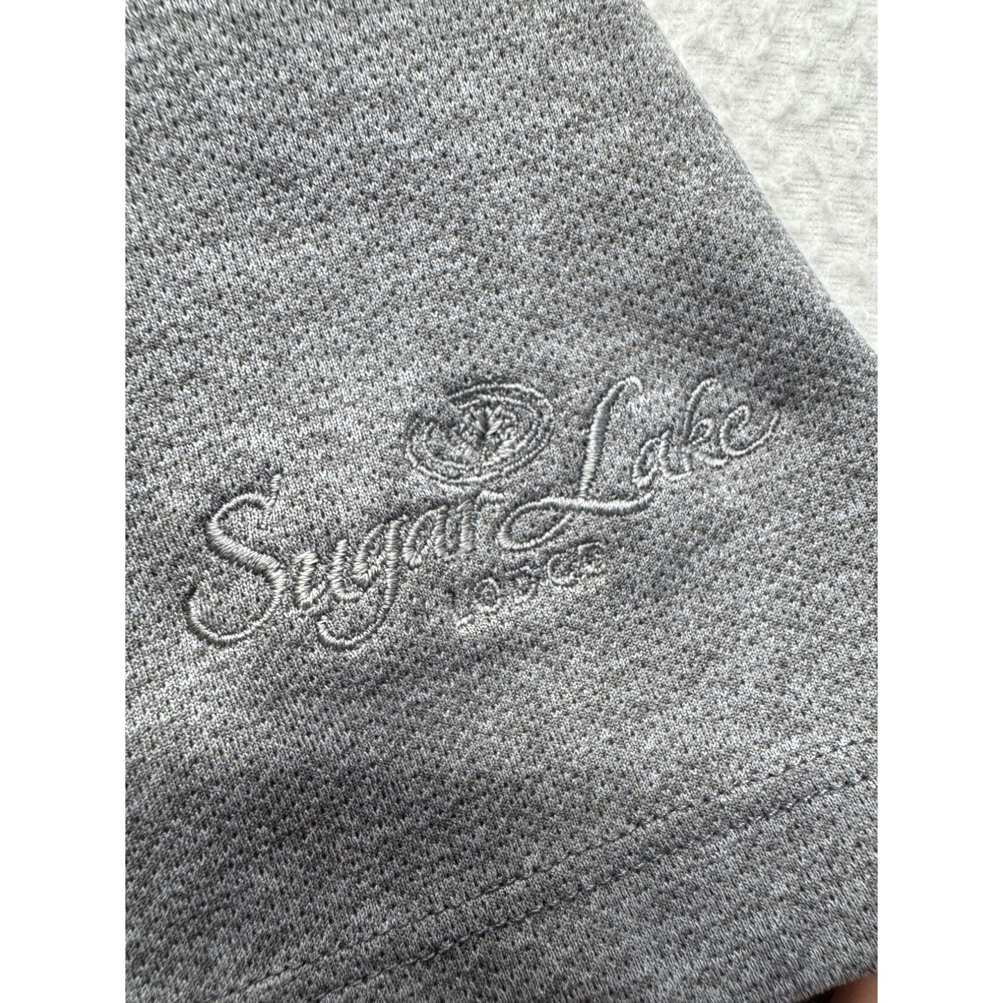 Nike Golf Gray Polo Shirt with Sugar Lake Logo #7869