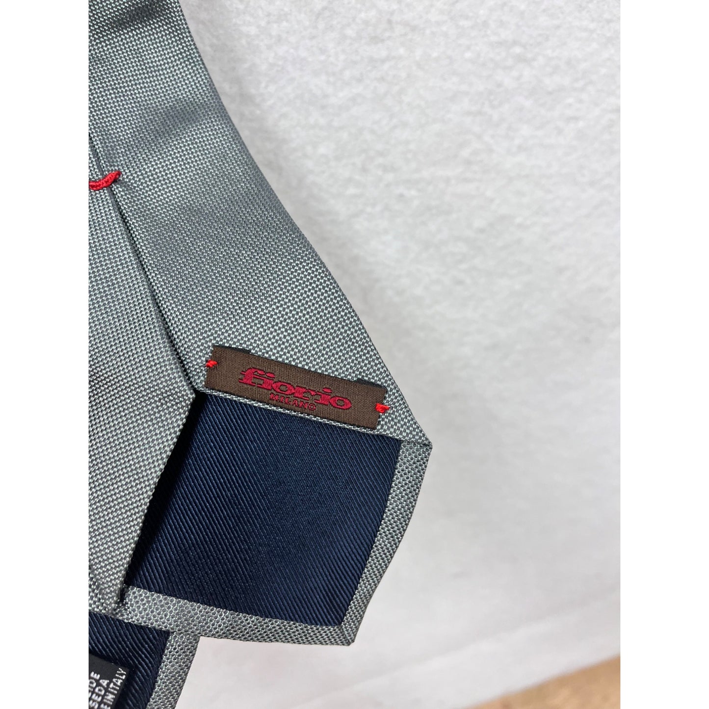 Fiorio Grey 100% Silk Tie Made In Italy #8666