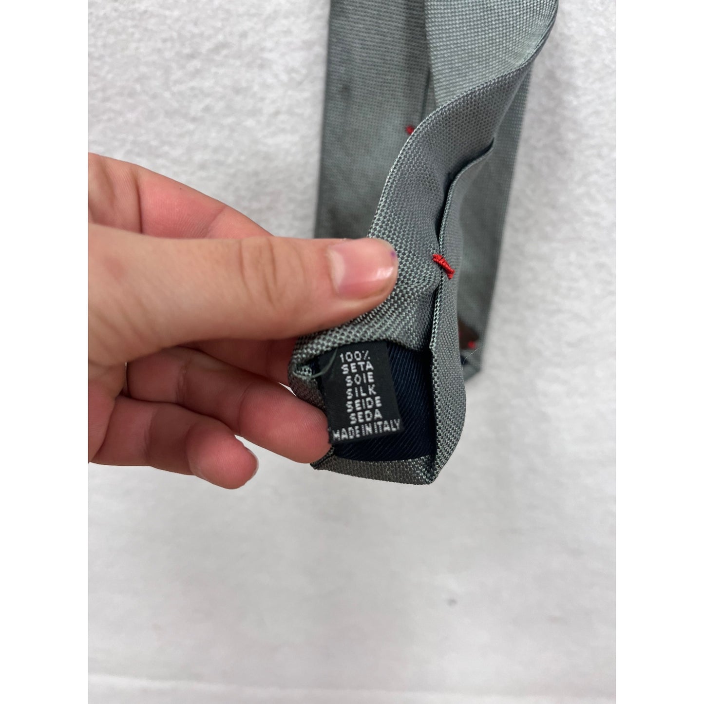 Fiorio Grey 100% Silk Tie Made In Italy #8666