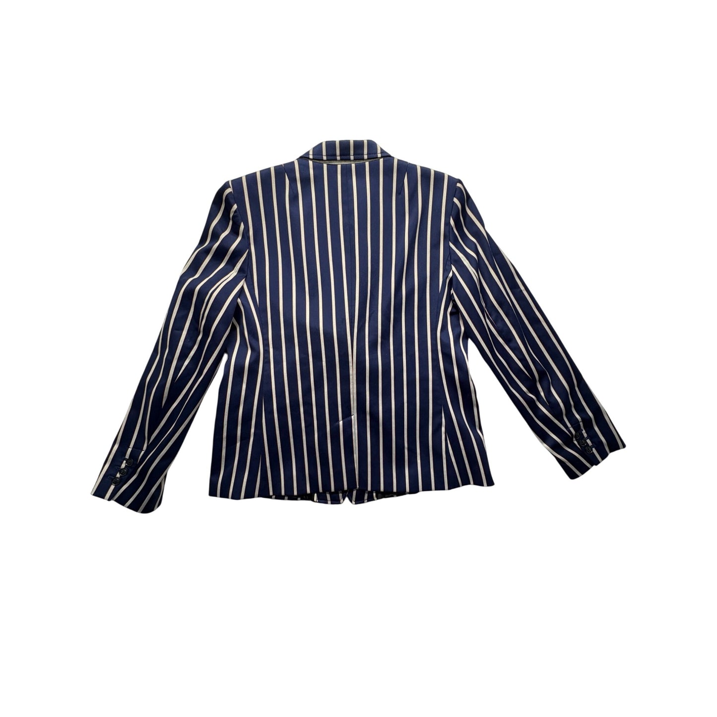 Banana Republic Womens Navy & White Striped Blazer Size 14 #7725