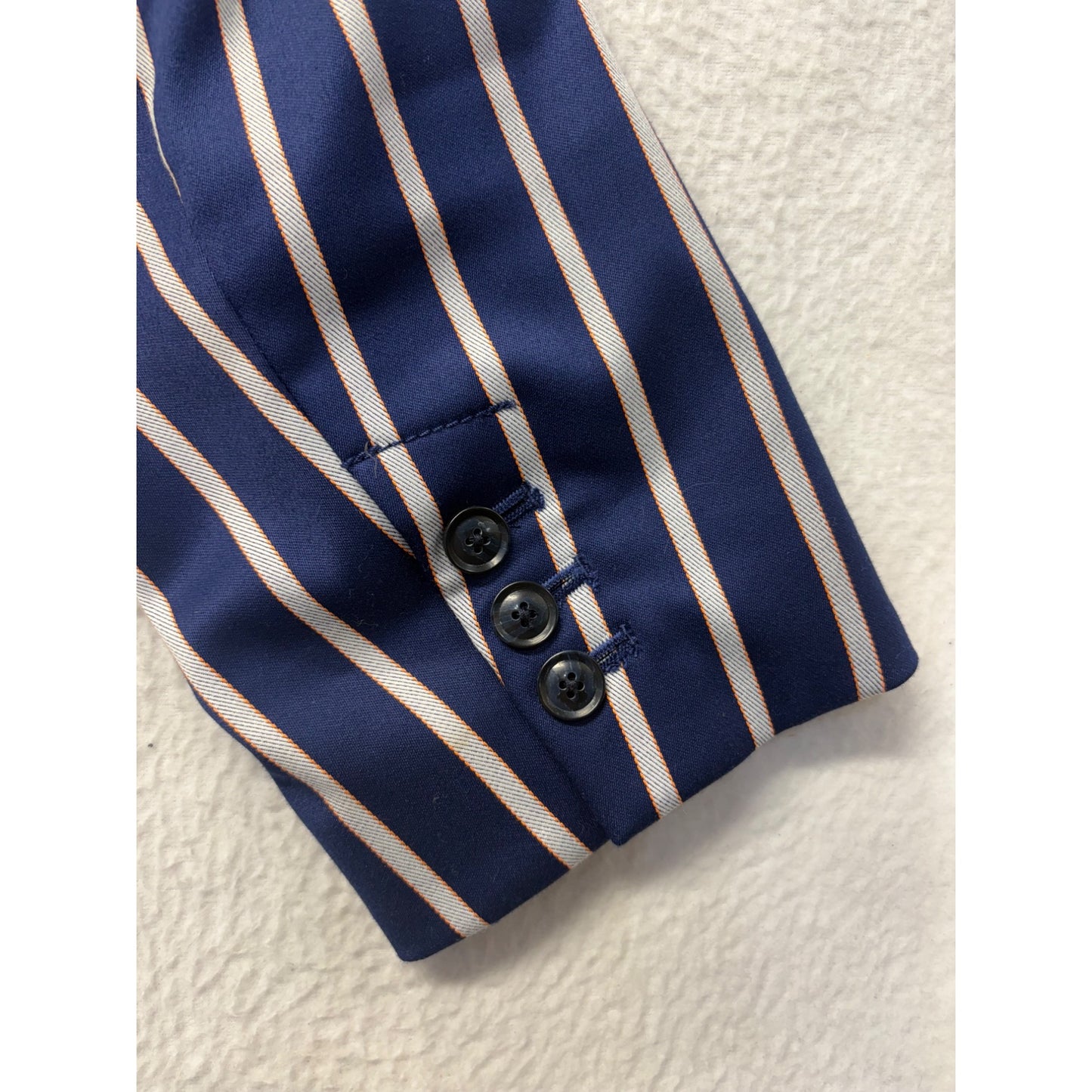 Banana Republic Womens Navy & White Striped Blazer Size 14 #7725