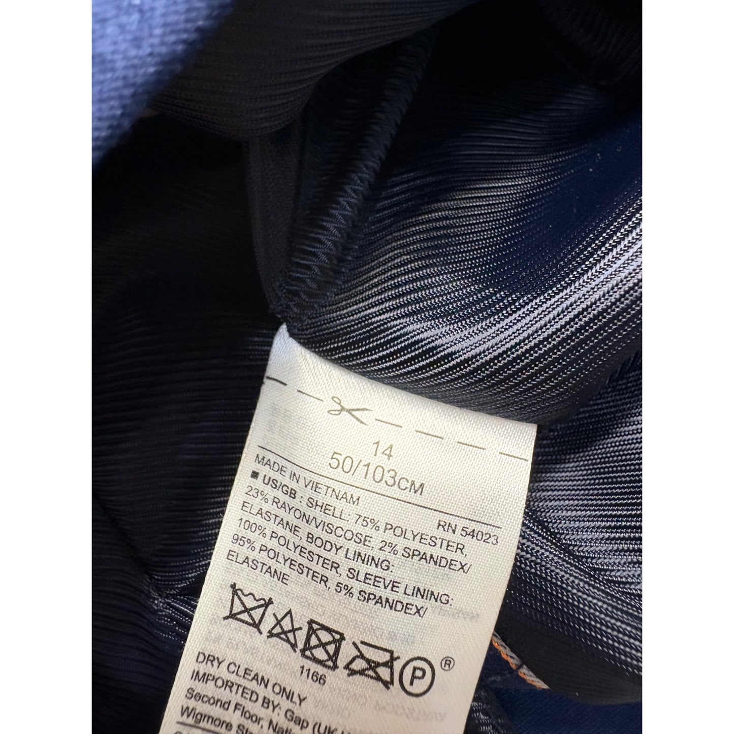 Banana Republic Womens Navy & White Striped Blazer Size 14 #7725