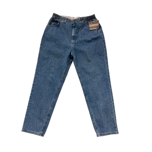 Lee Side Elastic Jeans Size 14p Blue Denim #736A