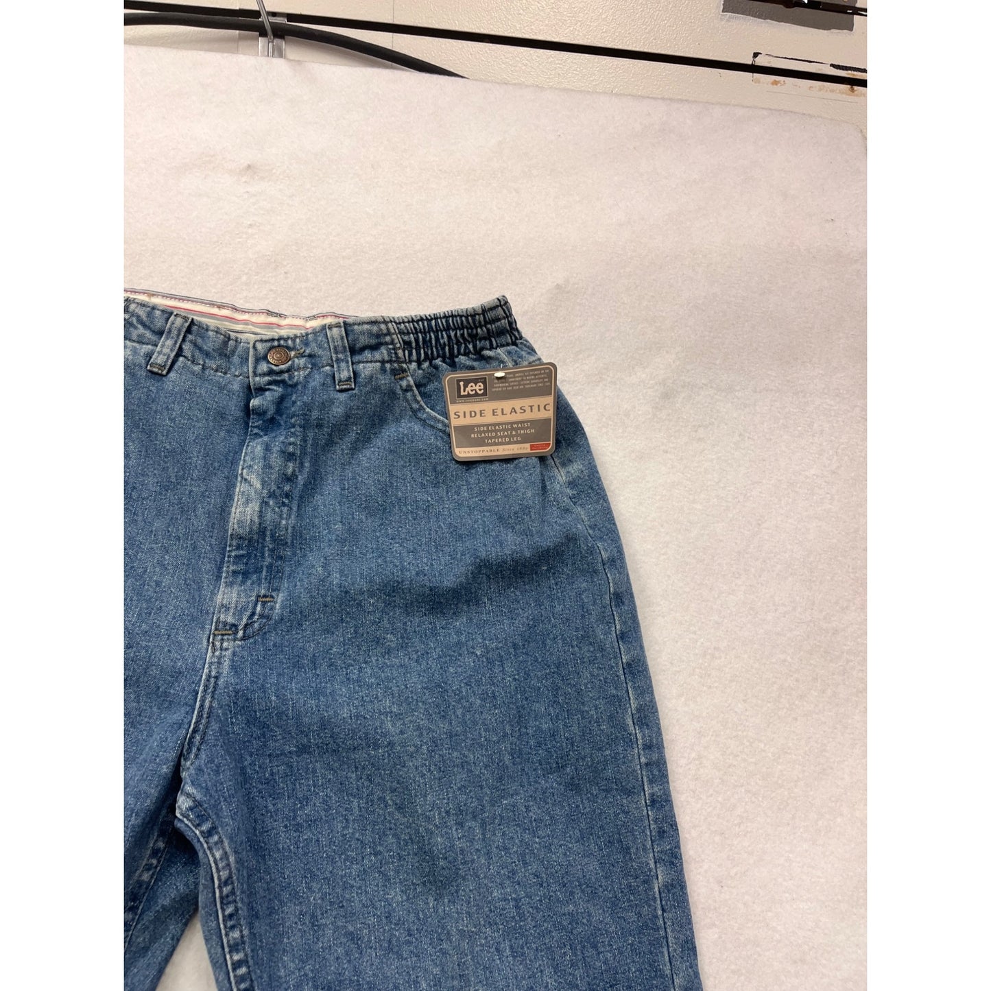 Lee Side Elastic Jeans Size 14p Blue Denim #736A