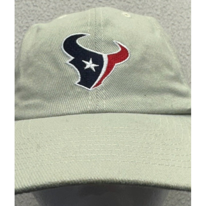 Vintage Houston Texans Beige Adjustable NFL Logo Baseball Cap For Adults #9682