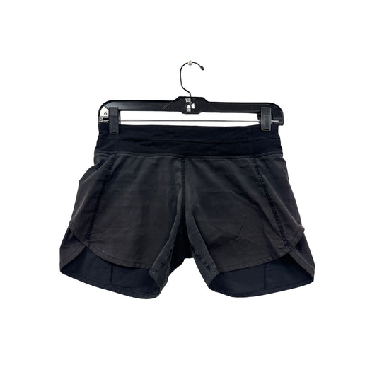 Ivivva Womens XS Black Running Shorts With Overlap Hem & Stretch Waistband #6767