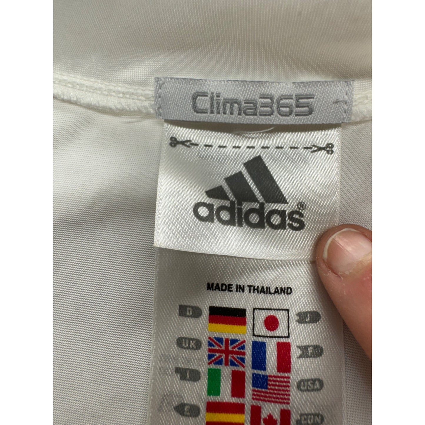 Adidas Clima365  Sleeveless White L Sportswear Shirt Embroidery #9585