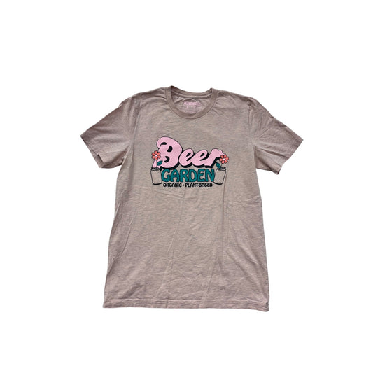 Men’s Large Beer Garden Organic Plant-Based Graphic Tee #6970