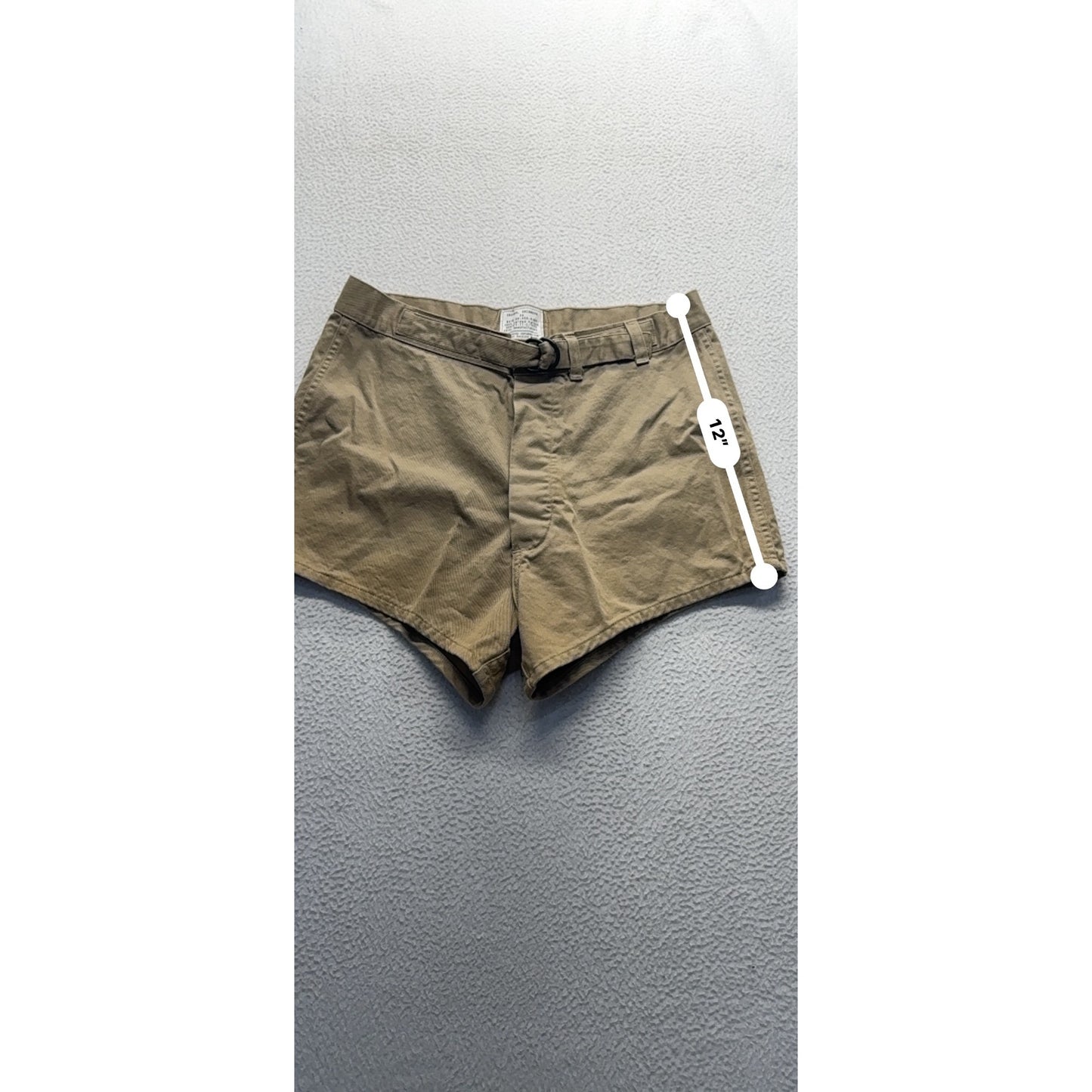 Vintage Excel Manufacturing 100% Cotton Tan Swim Trunks 34 #9052