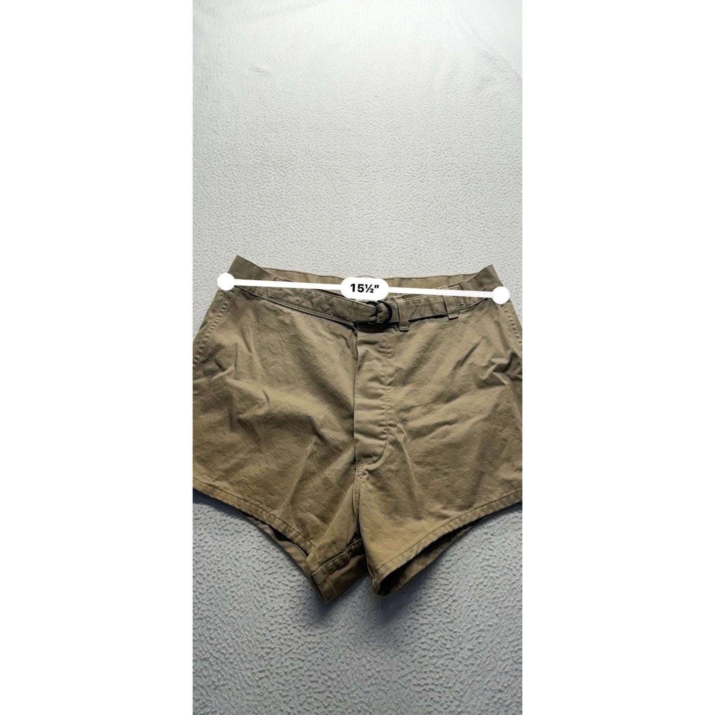 Vintage Excel Manufacturing 100% Cotton Tan Swim Trunks 34 #9052