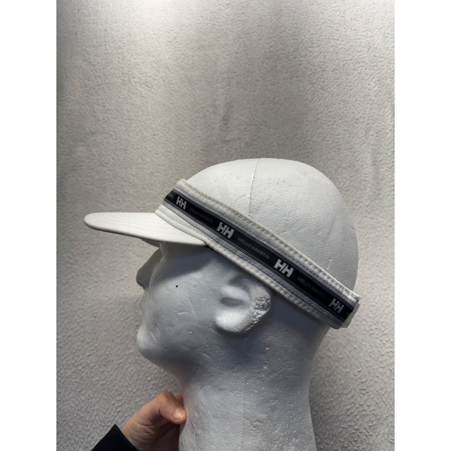 Helly Hansen White Cotton Logo Visor Hat Adjustable Strap #9758