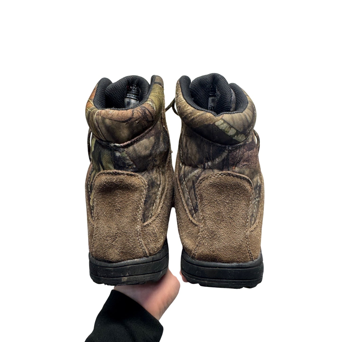 Rocky Brown Camo Hiking Boots With Rubber Soles Size 7 #140B