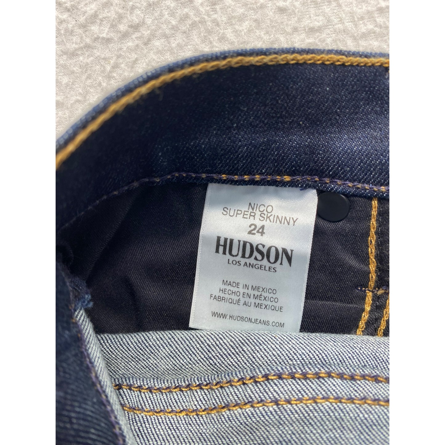 Hudson Womens Dark Wash Skinny Jeans #5674