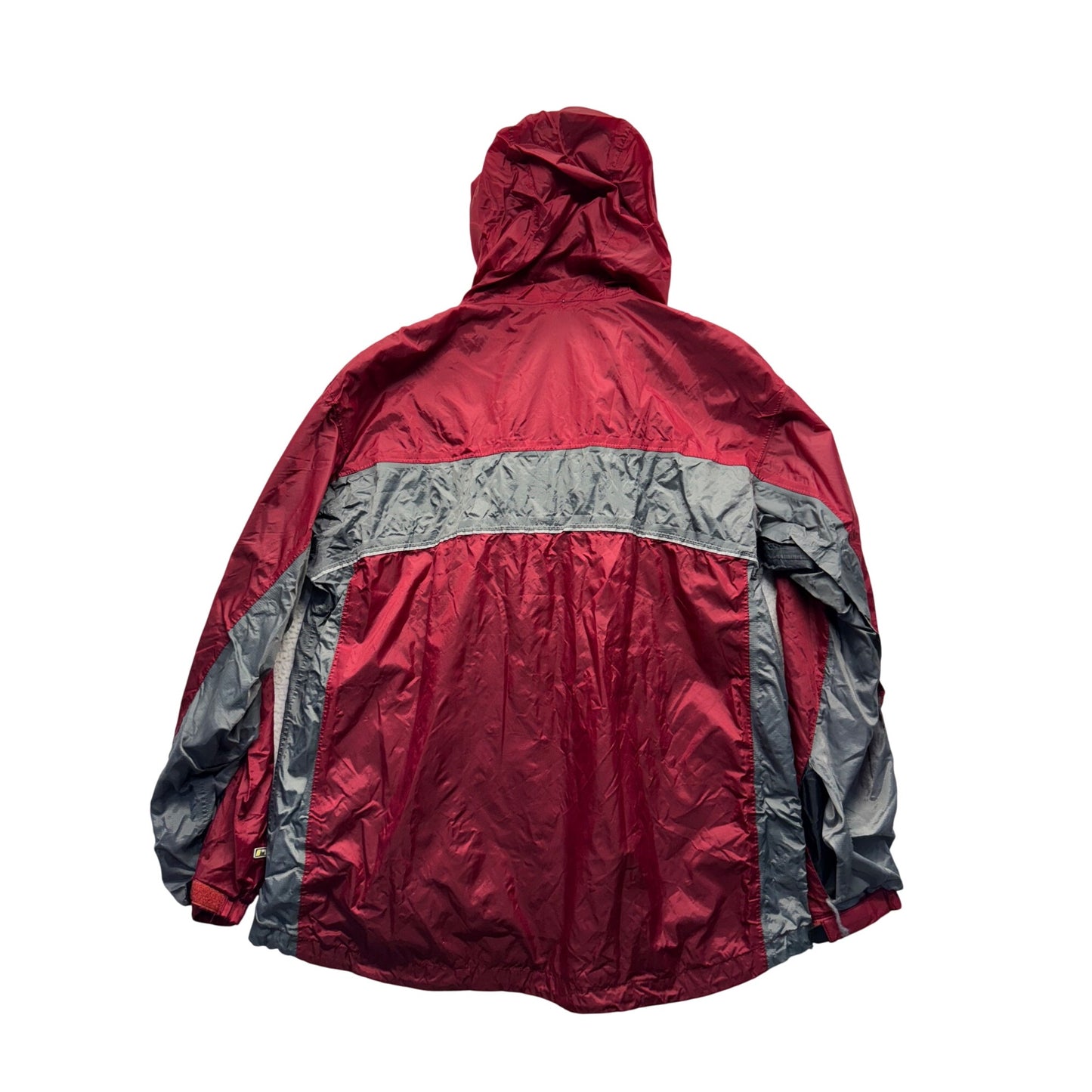 Stearns DryWear Waterproof Breathable Jacket Large Red/Grey Nylon With Hood 9434