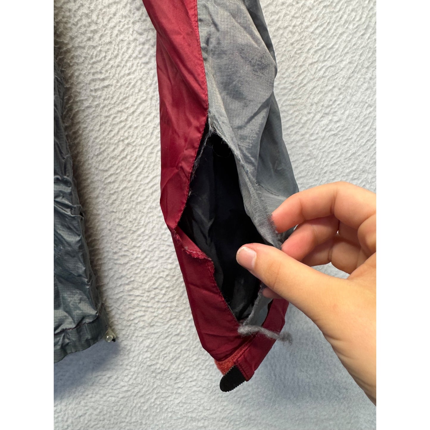 Stearns DryWear Waterproof Breathable Jacket Large Red/Grey Nylon With Hood 9434