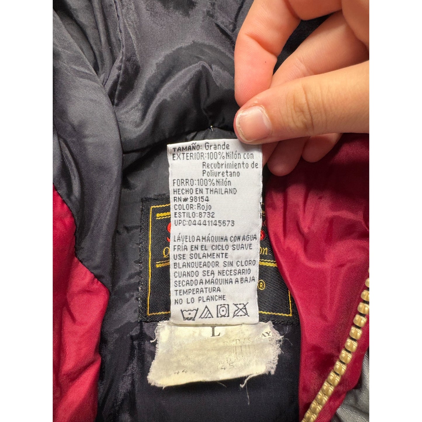 Stearns DryWear Waterproof Breathable Jacket Large Red/Grey Nylon With Hood 9434