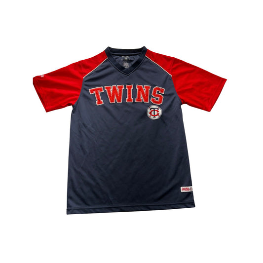 Minnesota Twins Stitches Athletic Gear V-Neck Baseball Jersey #7526