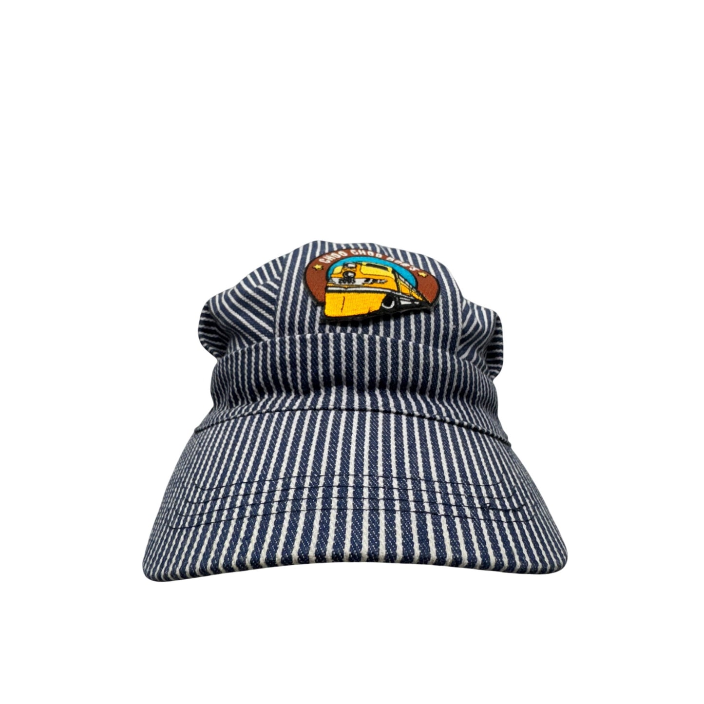 Choo Choo Bobs Striped Train Engineer Cap Adult Size #9842