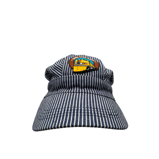 Choo Choo Bobs Striped Train Engineer Cap Adult Size #9842