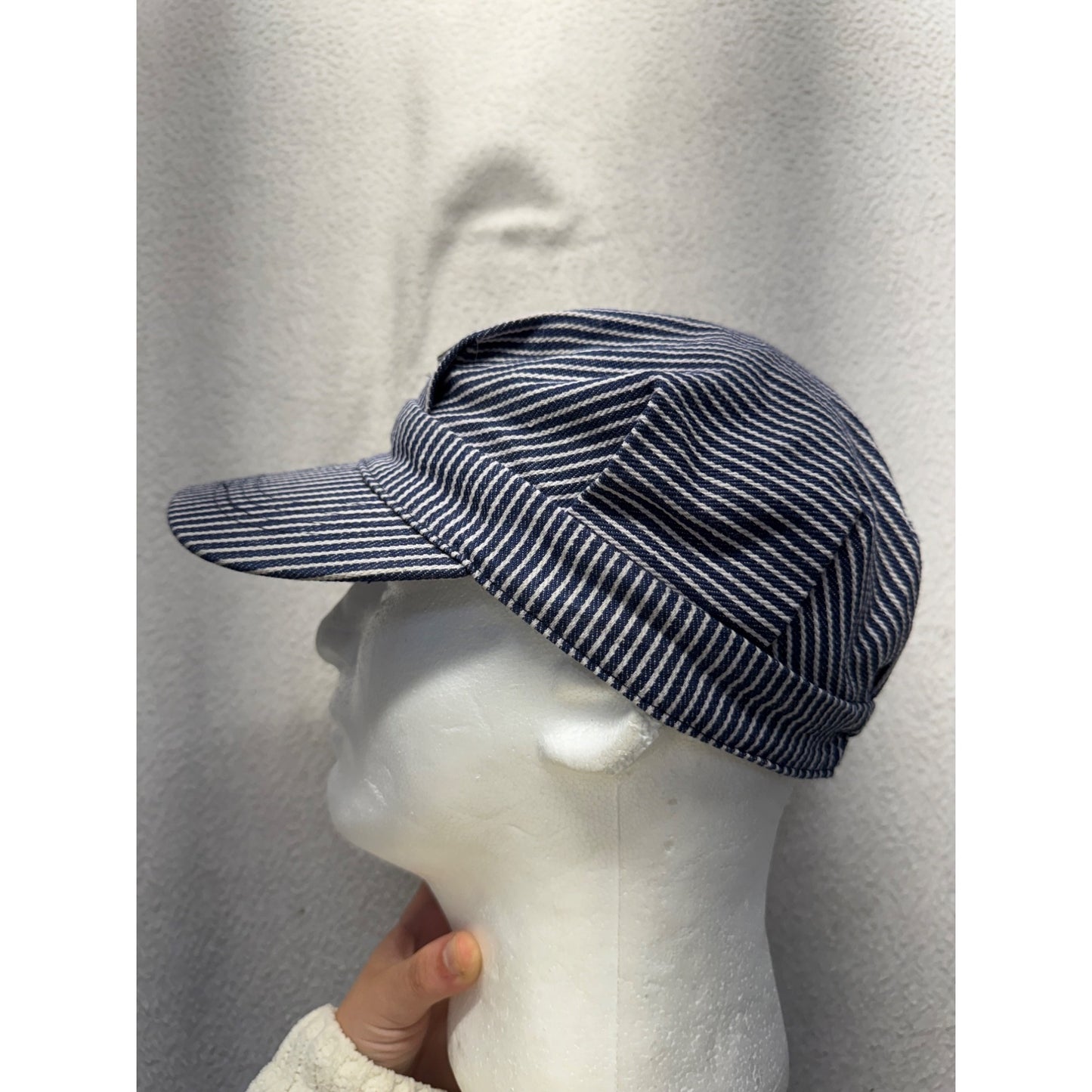 Choo Choo Bobs Striped Train Engineer Cap Adult Size #9842