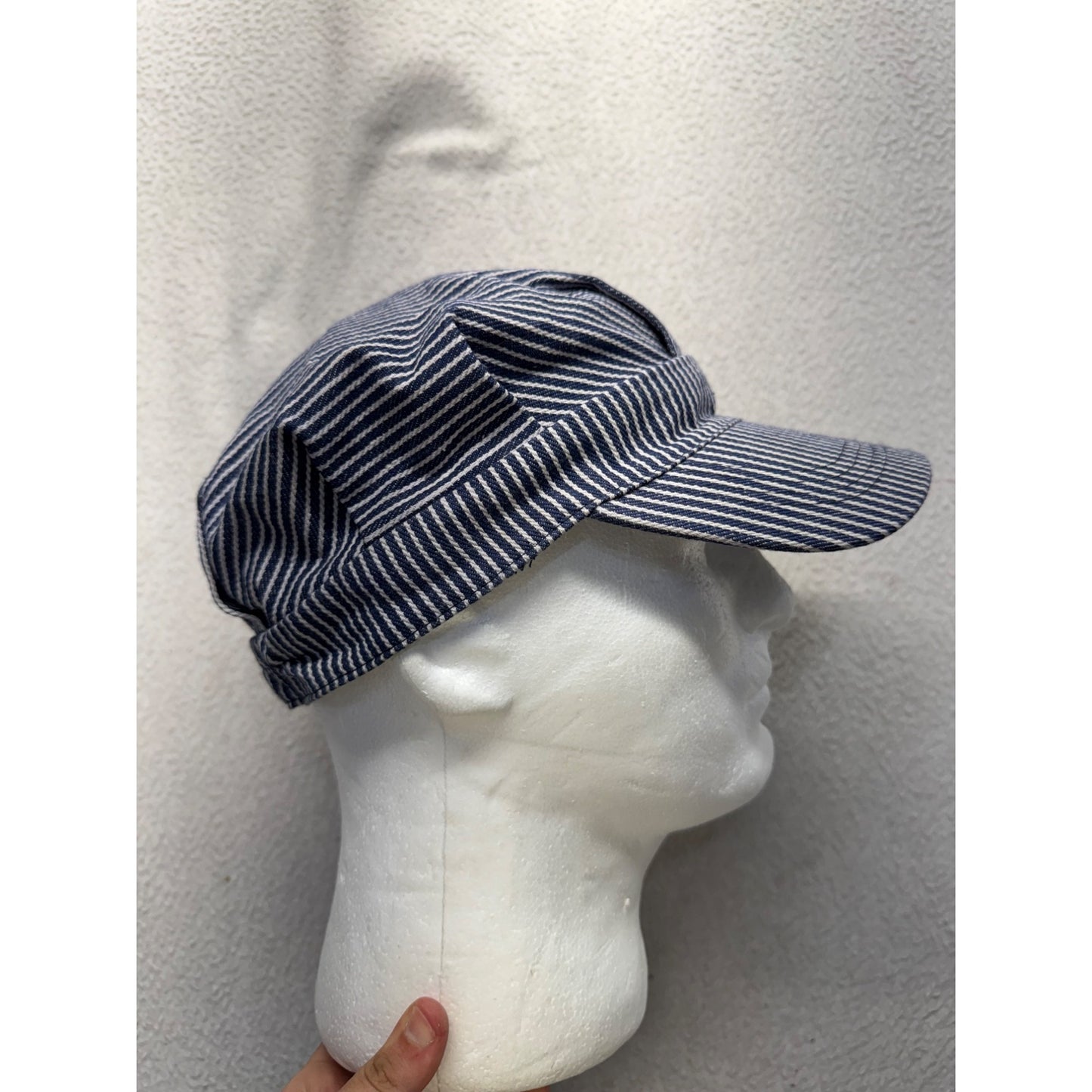 Choo Choo Bobs Striped Train Engineer Cap Adult Size #9842