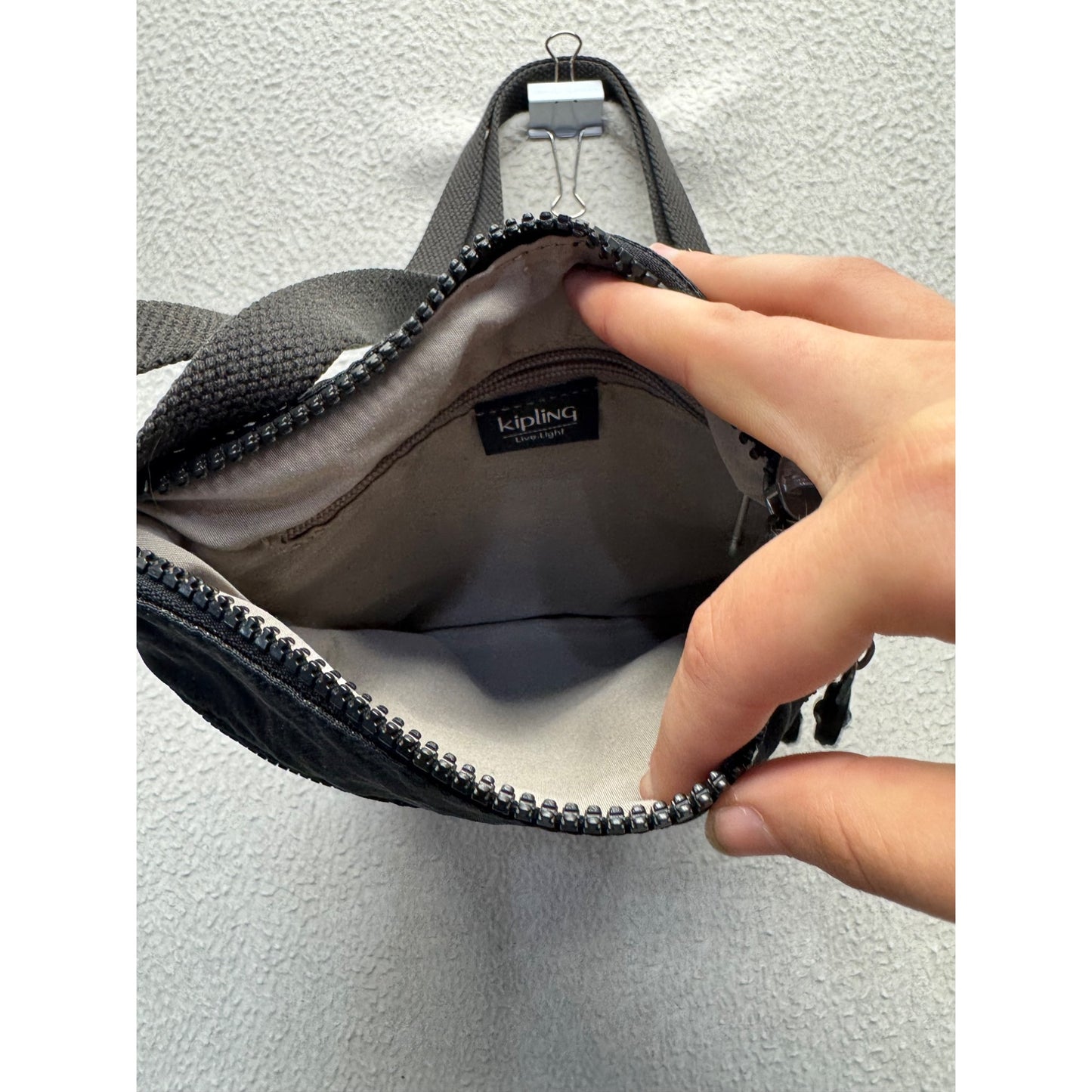 Kipling Small Crossbody Bag With Adjustable Strap Black Nylon #9515