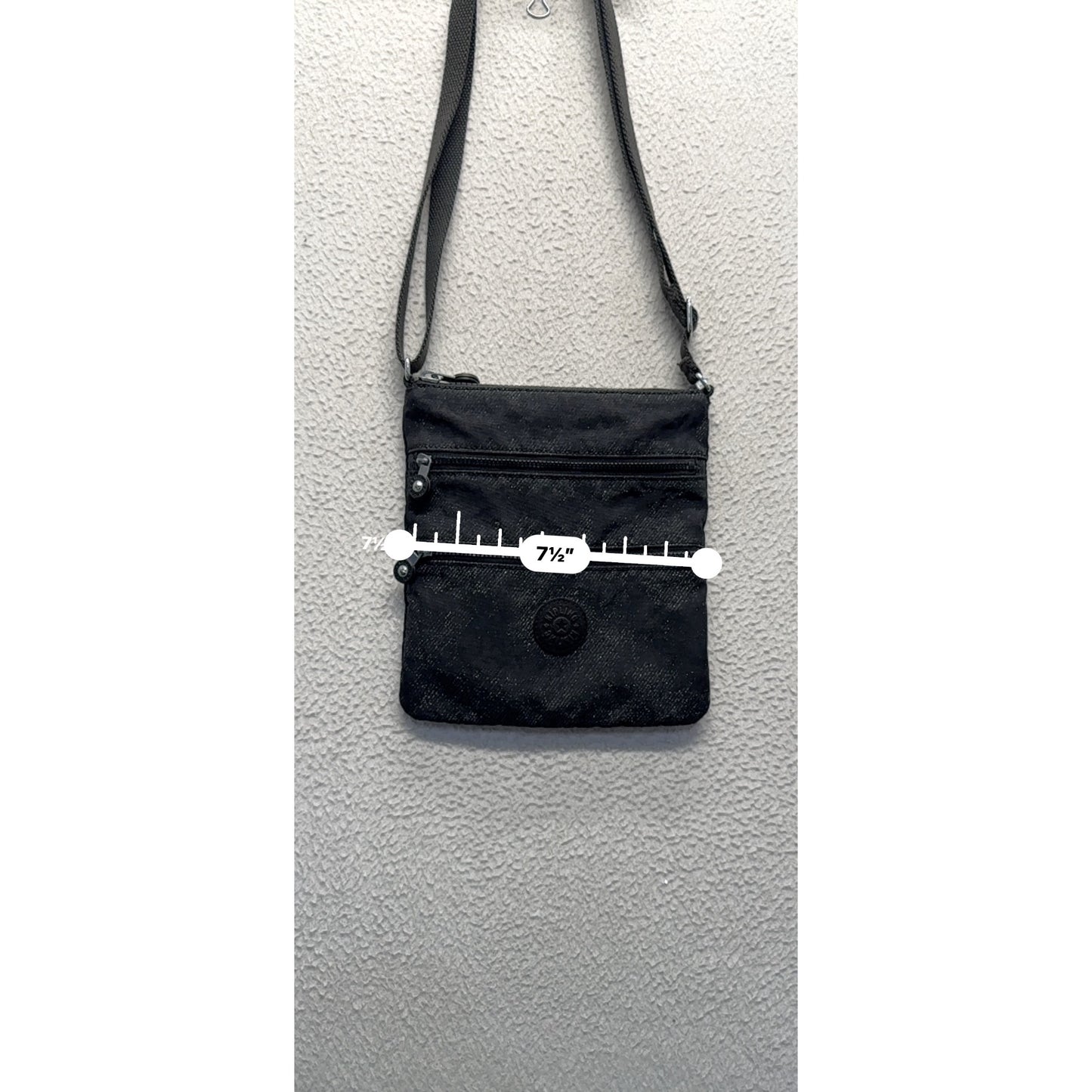 Kipling Small Crossbody Bag With Adjustable Strap Black Nylon #9515