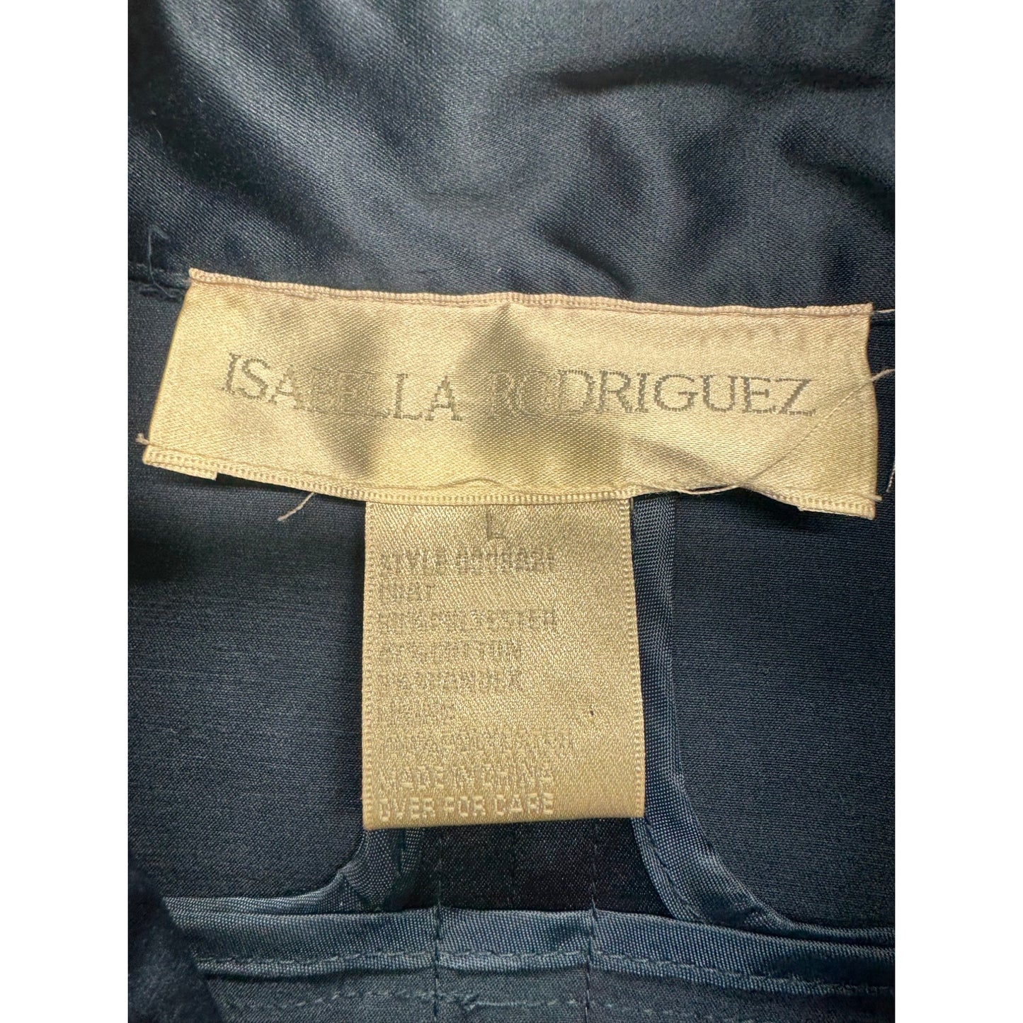 Double-Breasted Navy Trench Coat With Belt & Button Details Size M #9346