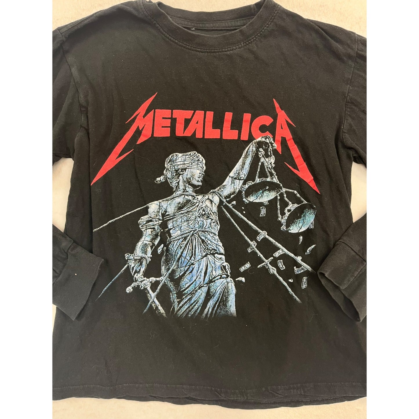 Kids Vintage Long sleeve Metallica Top #2356