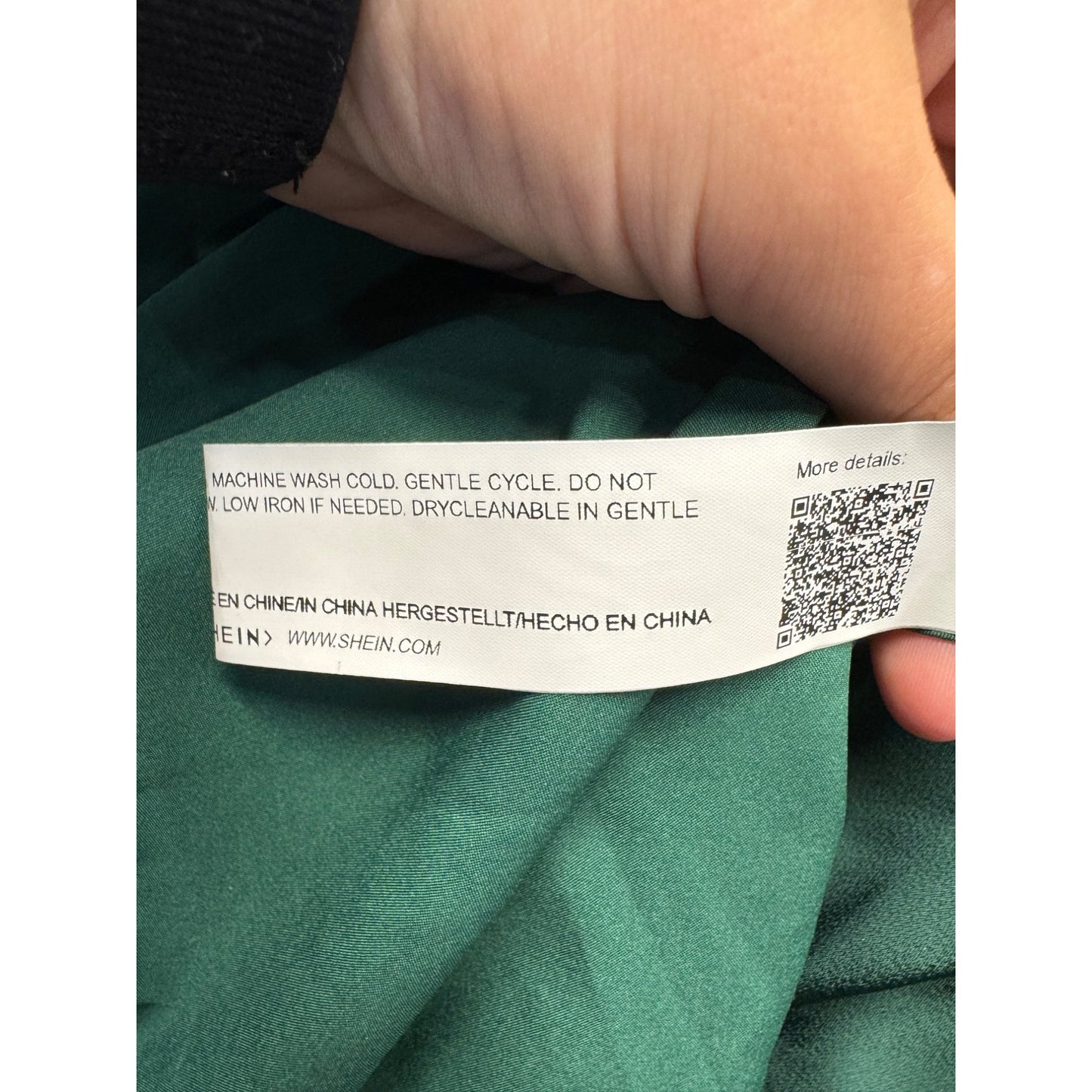Motf XS Green Long-Sleeve Satin A-Line Dress With Gold Button Cuffs #9997
