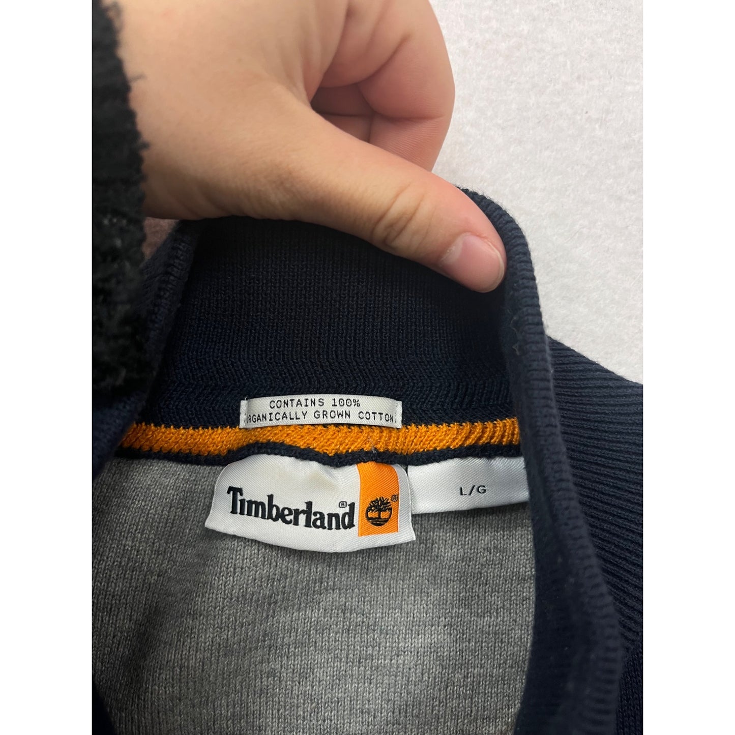 Timberland Navy Full-Zip Sweater L #8608